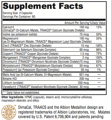 revolution mineral supplement facts